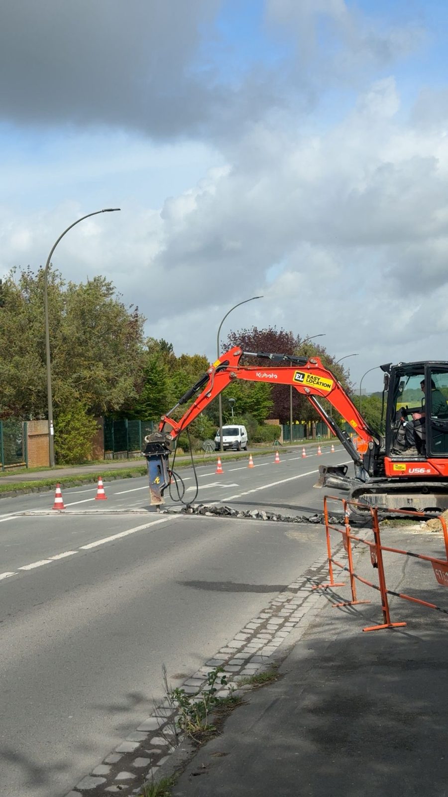 Chantier de tirage fibre optique